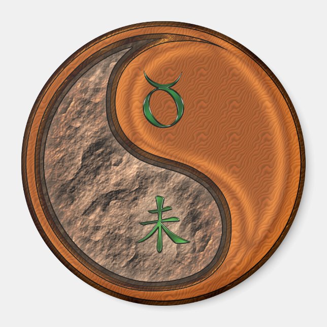 Taurus & Trä Goat Magnet (Framsidan)