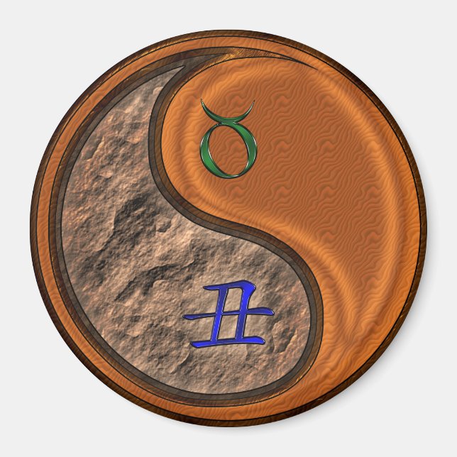 Taurus & Trä Oxe Magnet (Framsidan)