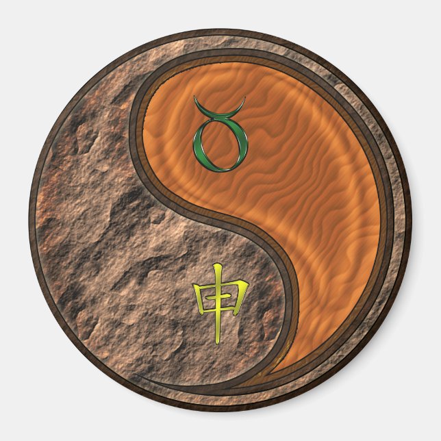 Taurus & Träapa Magnet (Framsidan)