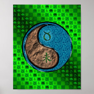 Taurus & Vatten Goat Poster