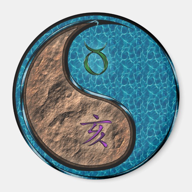Taurus & Vatten Gris Magnet (Framsidan)