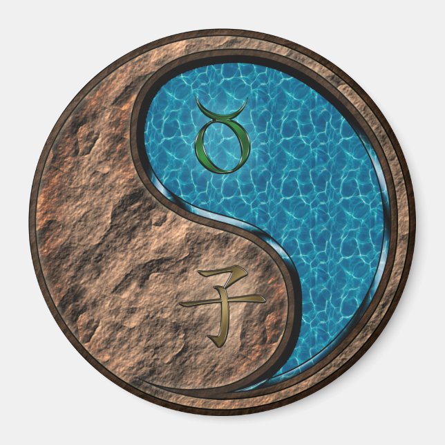 Taurus & Vattenråtta Magnet (Framsidan)