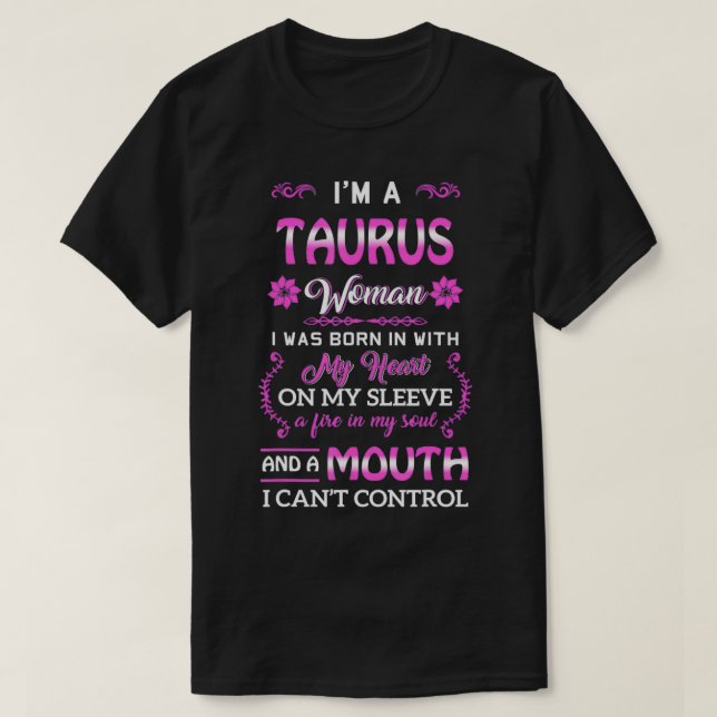 Taurus Woman , april i år, ger ut Birthday Women G T Shirt (Design framsida)