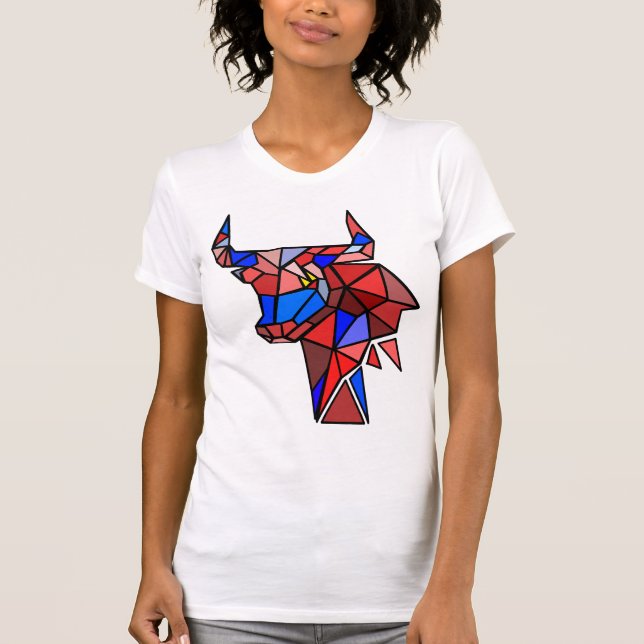 Taurus Woman T‑Shirt – Aesthetic Bull Zodiac Tee  (Framsida)