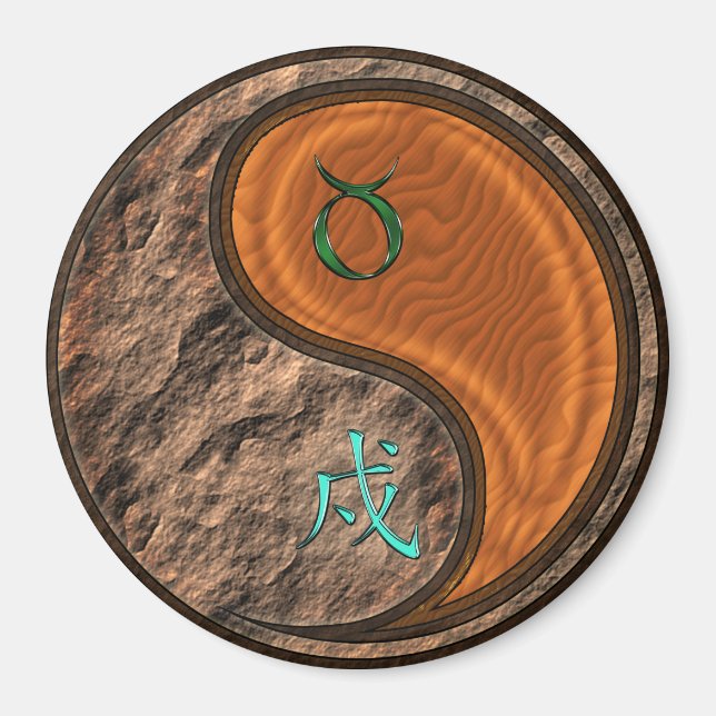 Taurus & Wood Dog Magnet (Framsidan)