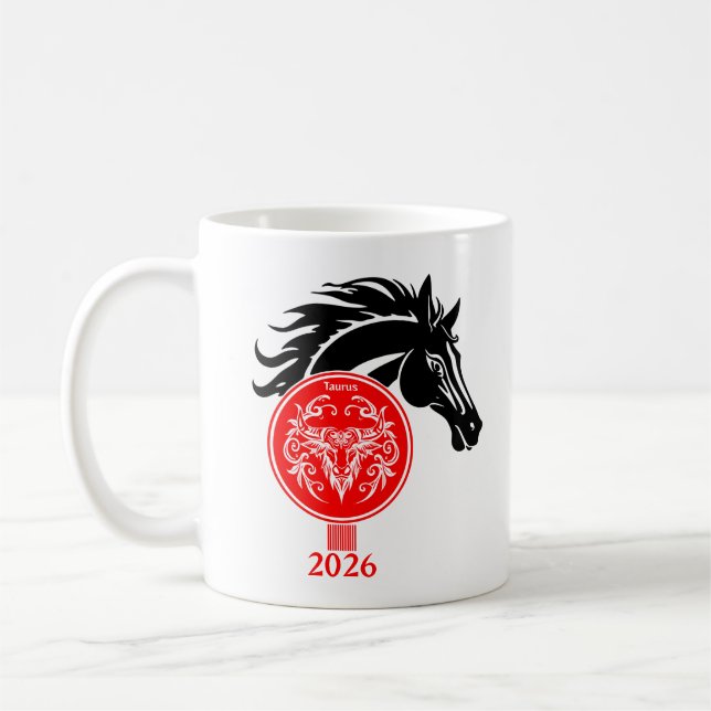 Taurus x År 2026 Kaffemugg (Vänster)