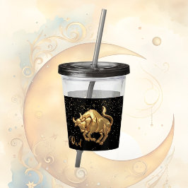 Taurus Zodiac Acrylic Tumbler Take Away Mugg