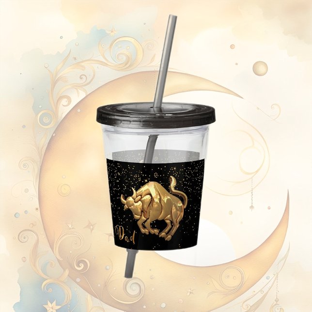 Taurus Zodiac Acrylic Tumbler Take Away Mugg (Skapare uppladdad)