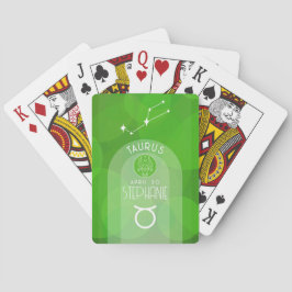 Taurus Zodiac Anpassningsbar Birthday Photo Astrol Casinokort
