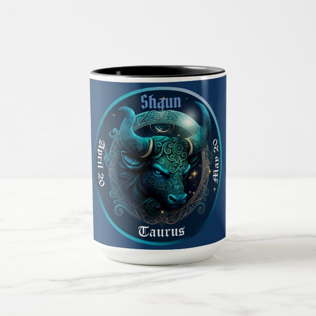 Taurus Zodiac Anpassningsbar Mugg (Center)