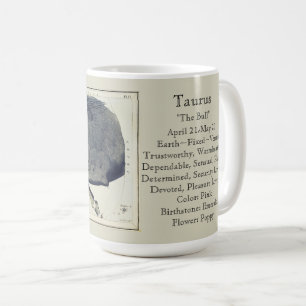 Taurus Zodiac Antique Astronomical Chart Kaffemugg