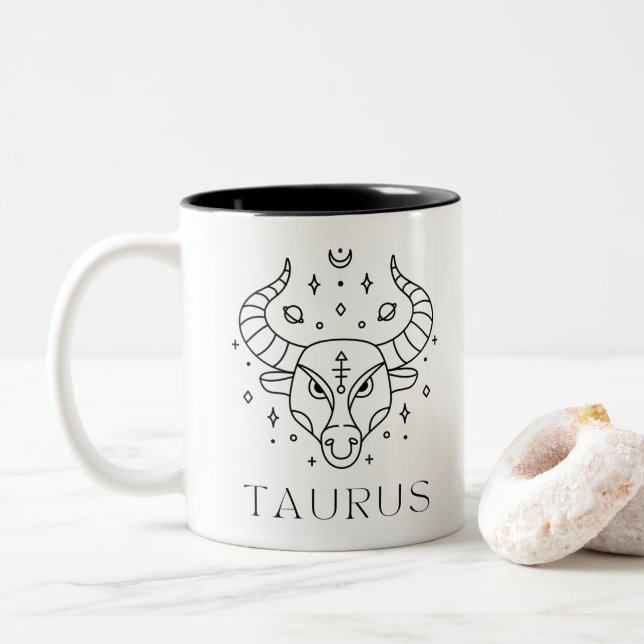 Taurus Zodiac Astrologiskt tecken Mugg (Med munk)
