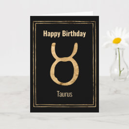 Taurus zodiac astrology guld Grattis på födelsedag Kort