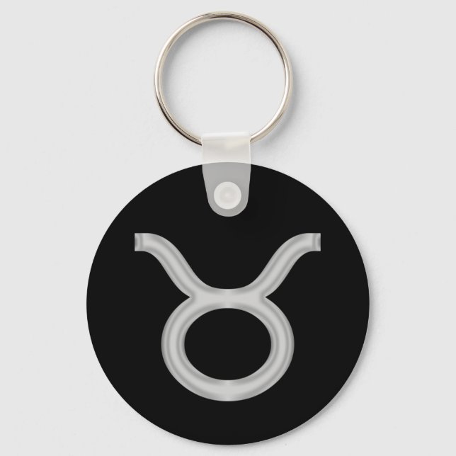 Taurus Zodiac Astrology Keychain Nyckelring (Framsida)
