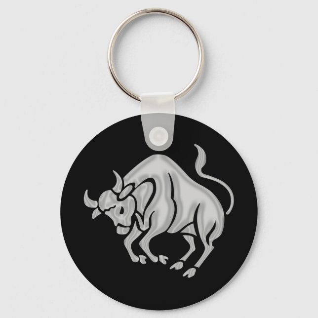 Taurus Zodiac Astrology Keychain Nyckelring (Framsida)