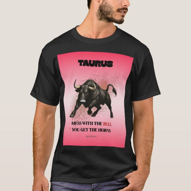 Taurus Zodiac Astrology Manar's T-Shirt (Framsida)