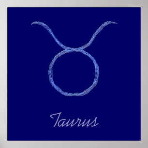 Taurus. Zodiac Astrology-tecken. Poster