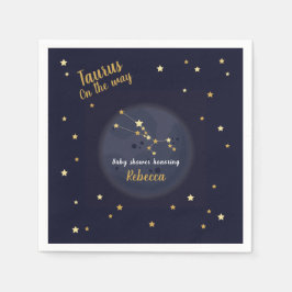 Taurus zodiac babydusch pappersservett