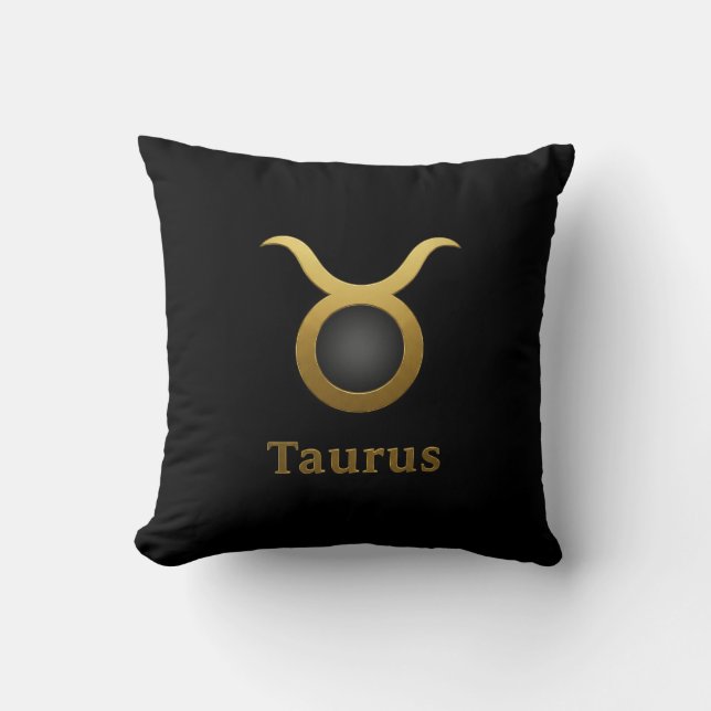 Taurus Zodiac / Cojín Símbolo de Tauro Kudde (Framsida)