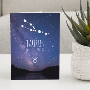 Taurus Zodiac Constellation Astrologikort Kort