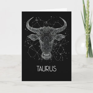 Taurus Zodiac Constellation blank-mappat kort