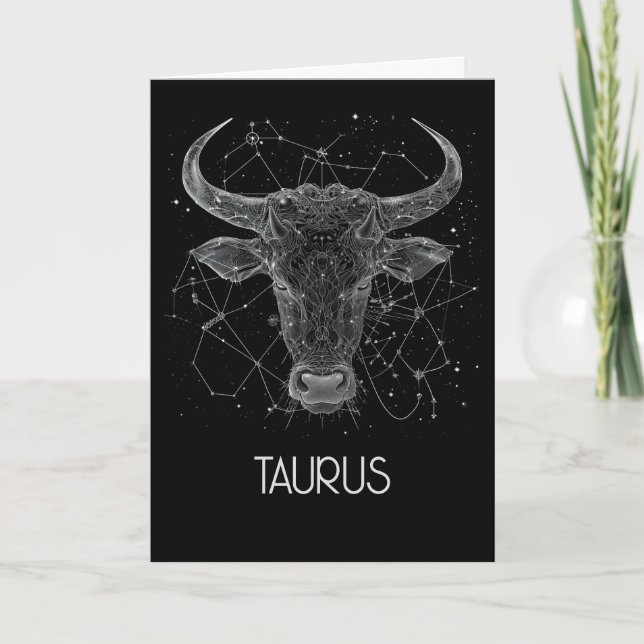Taurus Zodiac Constellation blank-mappat kort (Framsida)