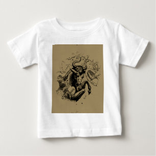 Taurus Zodiac Constellation Hevelius 1690 på Taupe T-shirt