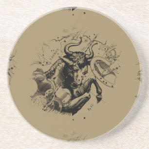 Taurus Zodiac Constellation Karta Hevelius 1690 Underlägg