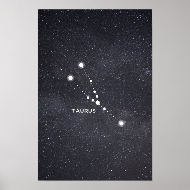Taurus Zodiac Constellation Poster (Framsidan)