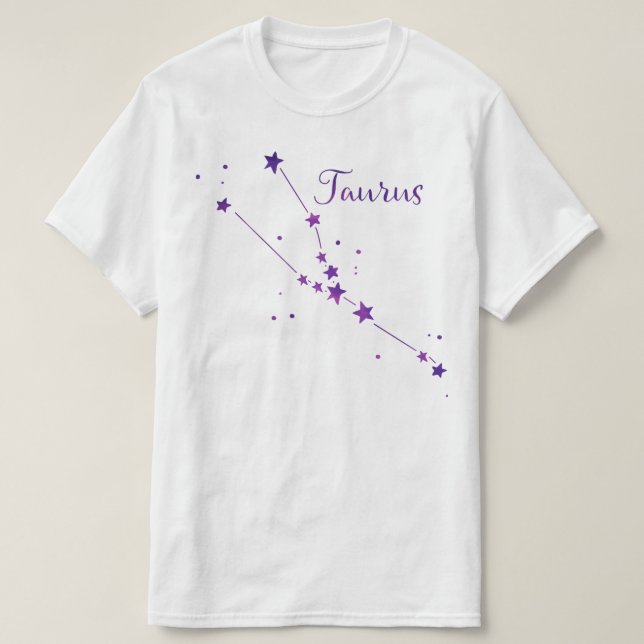 Taurus Zodiac Constellation T-shirt (Design framsida)