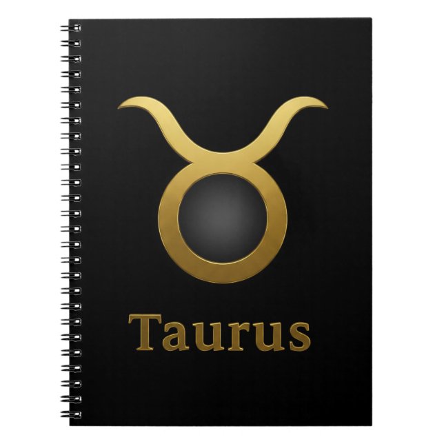 Taurus Zodiac / Cuaderno Símbolo de Tauro Anteckningsbok (Framsidan)