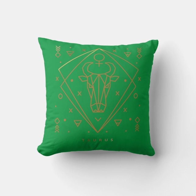 Taurus Zodiac Dekorativ kudde (Framsida)