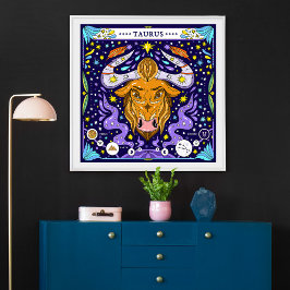 Taurus: Zodiac "Earaily Elegance" Poster