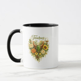 Taurus Zodiac Floral Heart Mug – Earthy Astrology  Mugg