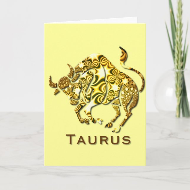Taurus Zodiac-gratulationskort Kort (Framsida)