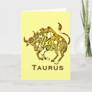 Taurus Zodiac-gratulationskort Kort