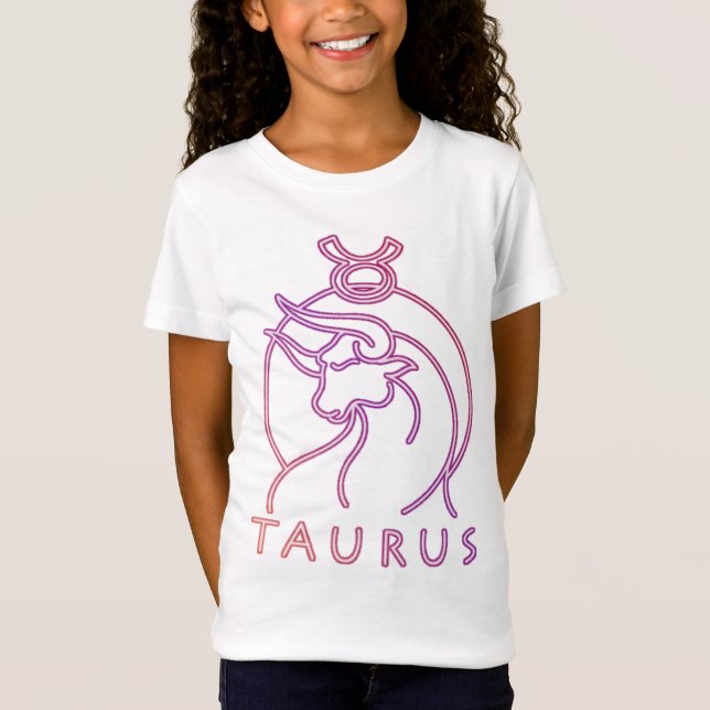 Taurus zodiac horoscope t-shirt (Framsida)