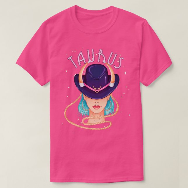 Taurus Zodiac Horoscope Underteckna födelsedagen T Shirt (Design framsida)