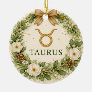 Taurus Zodiac Juldekoration – Vinterblomma W