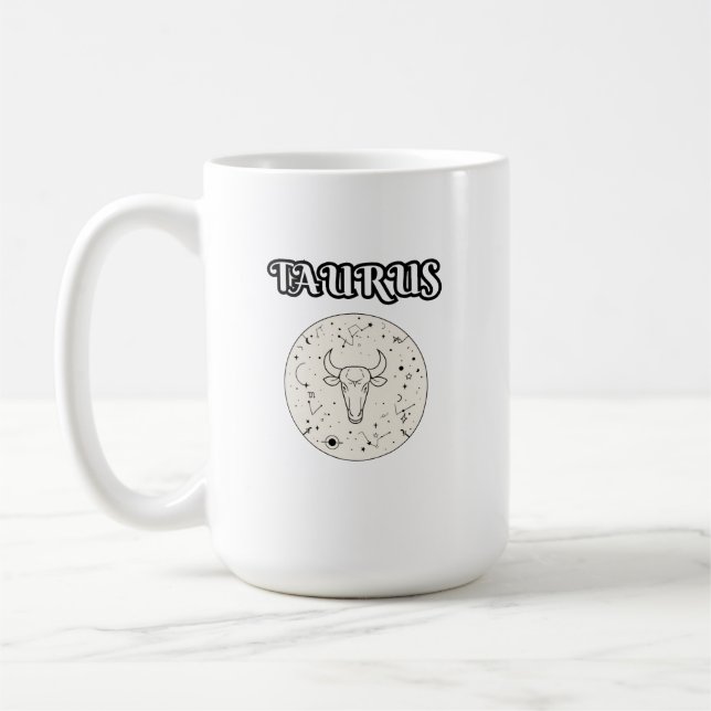 taurus zodiac kaffemugg (Vänster)