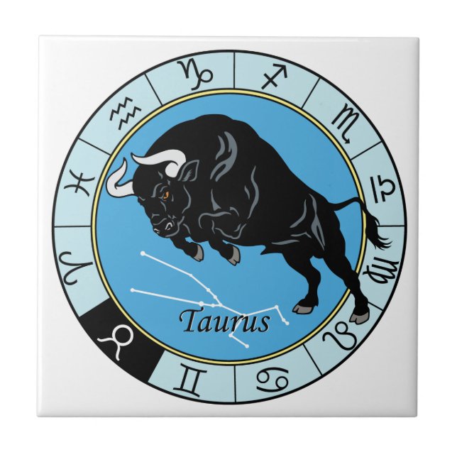taurus zodiac kakelplatta (Framsidan)