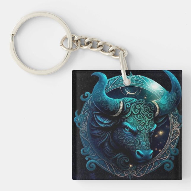 Taurus Zodiac Keychain (Framsidan)