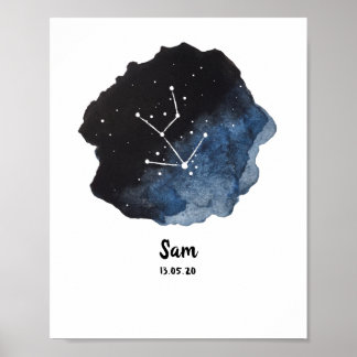 Taurus zodiac-konstellation poster