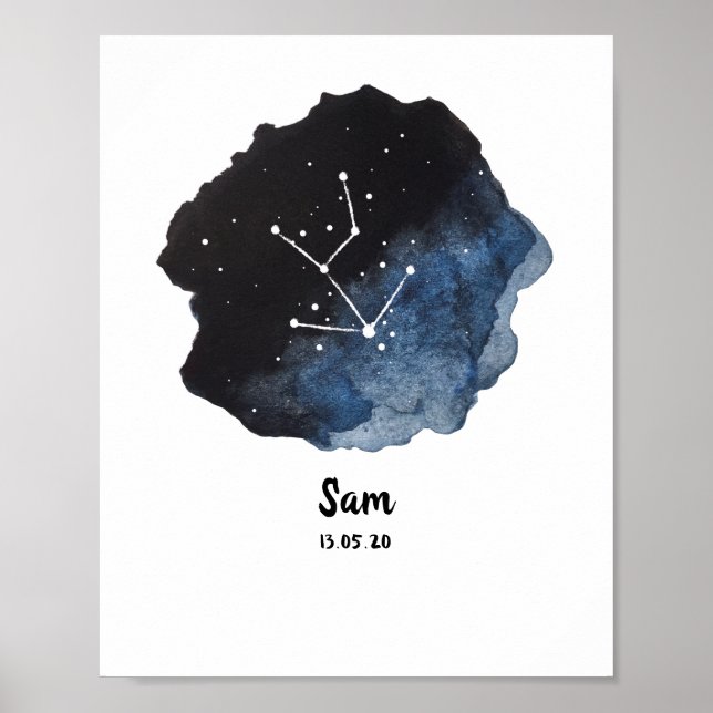 Taurus zodiac-konstellation poster (Framsidan)