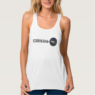 Taurus Zodiac-lagrade glaset Notre-Dame de Paris T Linne Med Racerback