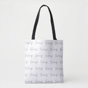 Taurus Zodiac Minimalist Cursive Tont Tote Bag Tygkasse