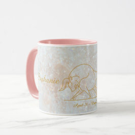 Taurus Zodiac Monogram Astrology Glitter Mugg