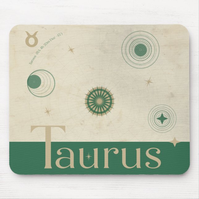 Taurus Zodiac Mousepad Musmatta (Framsidan)