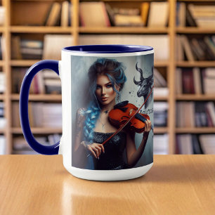 Taurus Zodiac Musician Violin Mugg