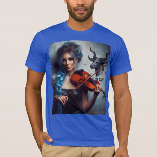 Taurus Zodiac Musician Violin T Shirt
